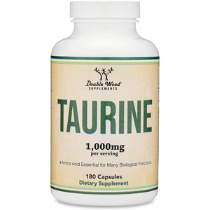 Taurine Supplement 1000Mg per Serving, 180 Capsules to Support a Longer, Healthier Life by Double Wood