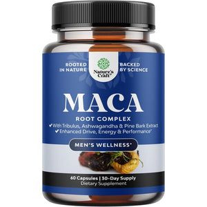 Potent Black Maca Root Capsules for Men to Support General Health (30 Servings)