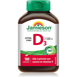 Jamieson Vitamin D 2500IU NEW 180 Tablets
