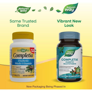 Nature'S Way Completia Diabetic Multivitamin, Provides Essential Nutrients, 60 Tablets.