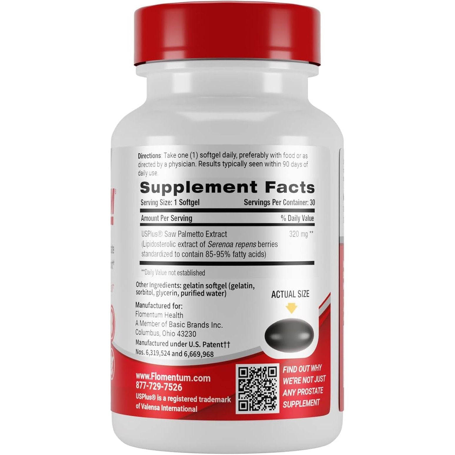 Flomentum® Saw Palmetto for Men Prostate Supplement | Healthy Urinary Flow & Urinary Function - 320Mg (30 Count)