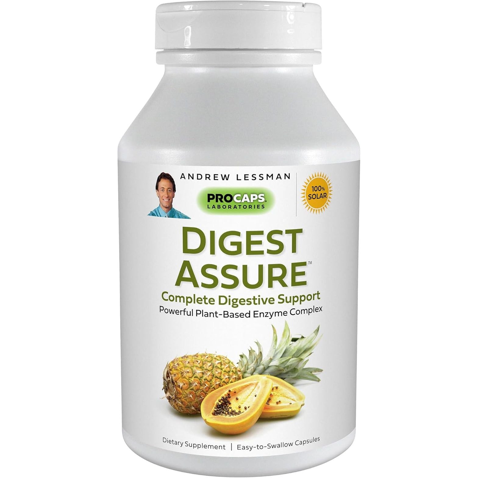 ANDREW LESSMAN Digest Assure - Comprehensive Blend of Powerful Natural Enzymes to Support and Enhance Digestive Health 60 Capsules