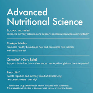 Natura Health Products Vibrant Mind - Nootropic Brain Supplement for Memory and Focus* (90 Capsules)