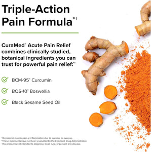 Terry Naturally Curamed Acute Pain Relief - with BCM-95 Curcumin & Boswellia 60 Liquid Gels