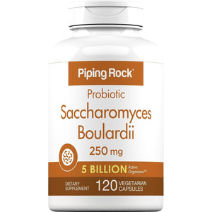 Piping Rock Saccharomyces Boulardii | 5 Billion Cfus | 120 Capsules | Non-Gmo, Gluten Free Supplement