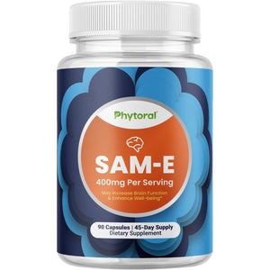 Pure SAM E Supplement 400Mg for Memory & Brain Support, Joint & Liver Health 90 Capsules