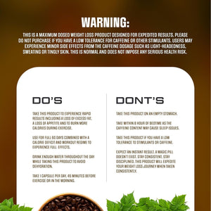 Biotruth Health Weight Loss Ultra | Appetite Suppressant Supplement, Fat Burner 60 Capsules