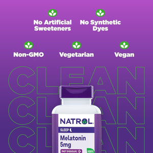 Natrol Fast Dissolve Melatonin 5 Mg, for Restful Sleep, Sleep Support for Adults, 200 Tablets