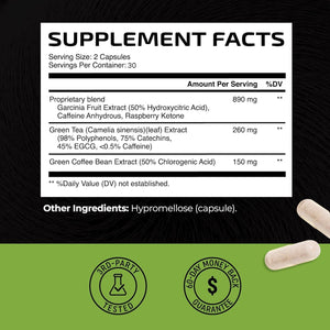 Green Tea Weight Loss Pills | 45% EGCG | Stomach Fat Burner, Metabolism Booster & Appetite Suppressant 60 Count