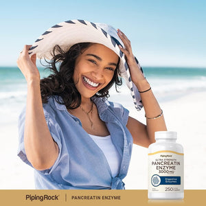 Piping Rock Pancreatin Digestive Enzymes | 3000Mg | 250 Caplets | Ultra Strength
