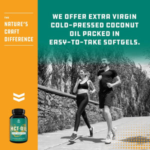 MCT Oil Keto Pills with Caprylic Acid Coconut Oil - for Body Sculpting Sustainable Energy Support and Brain Health