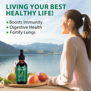 Mullein Leaf Extract Mullein Leaf Extract for Lungs Mullein Drops Mullein Leaf Lung Cleanse Supplement 2.02 Fl.Oz