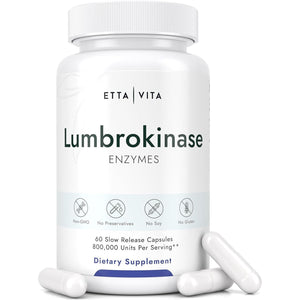 Potent Lumbrokinase Supplement 40Mg Lumbrokinase Enzymes Capsules for Energy Support, Digestion, Detox, Cognition & Gut Health
