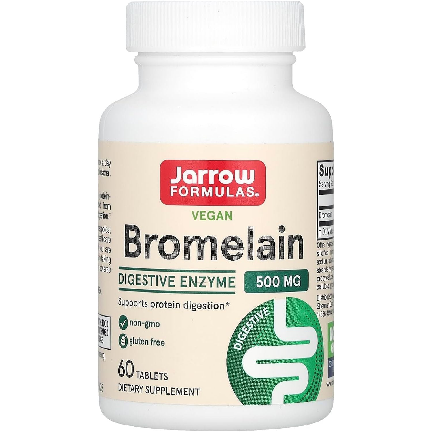 Jarrow Formulas® Bromelain Tablets, 500 Mg Dietary Supplement for Protein Digestion, 60 Tablets