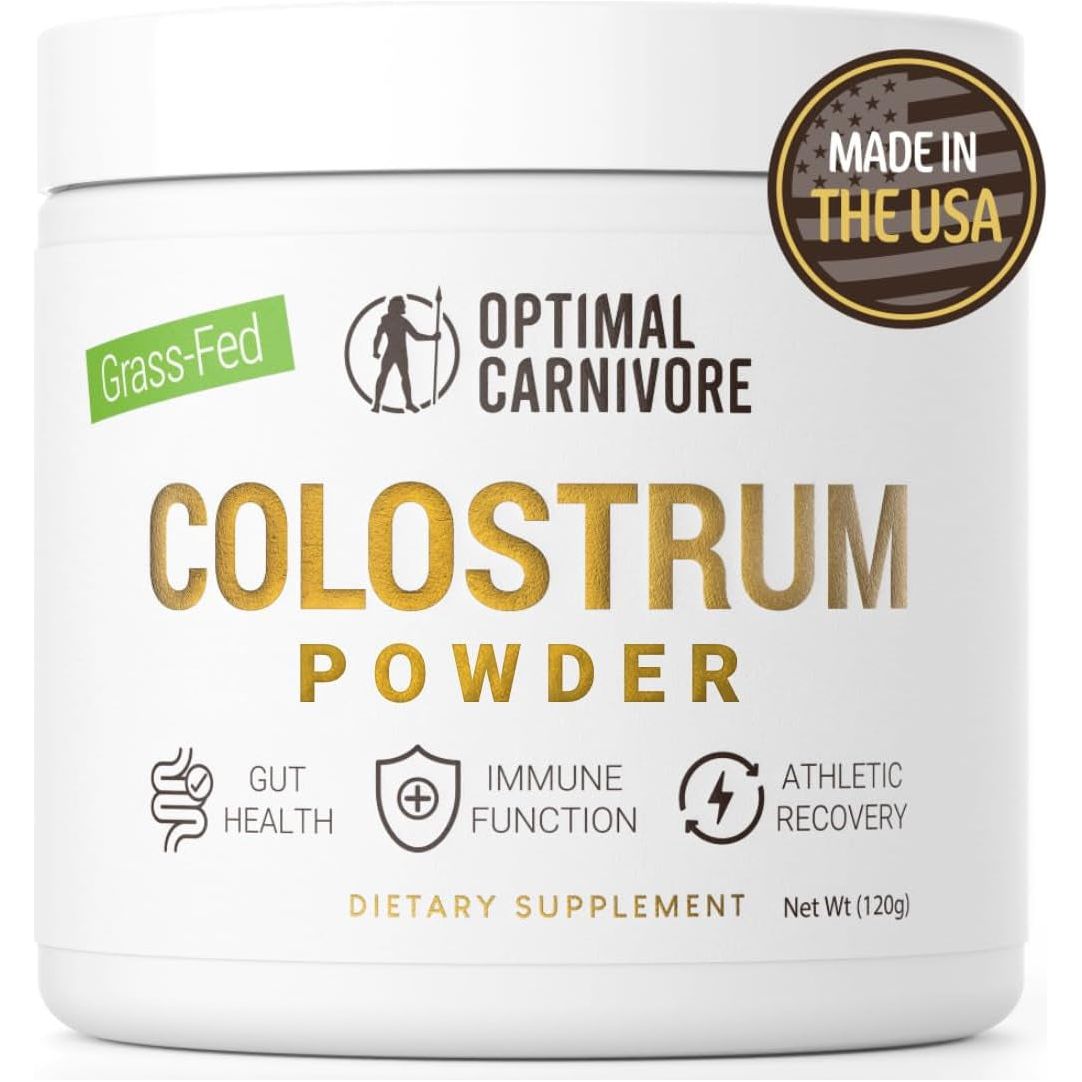 Grass Fed Colostrum Powder, Unflavored Bovine Colostrum for Humans Gut Health, Immune Support & Muscle Recovery, 120 Grams