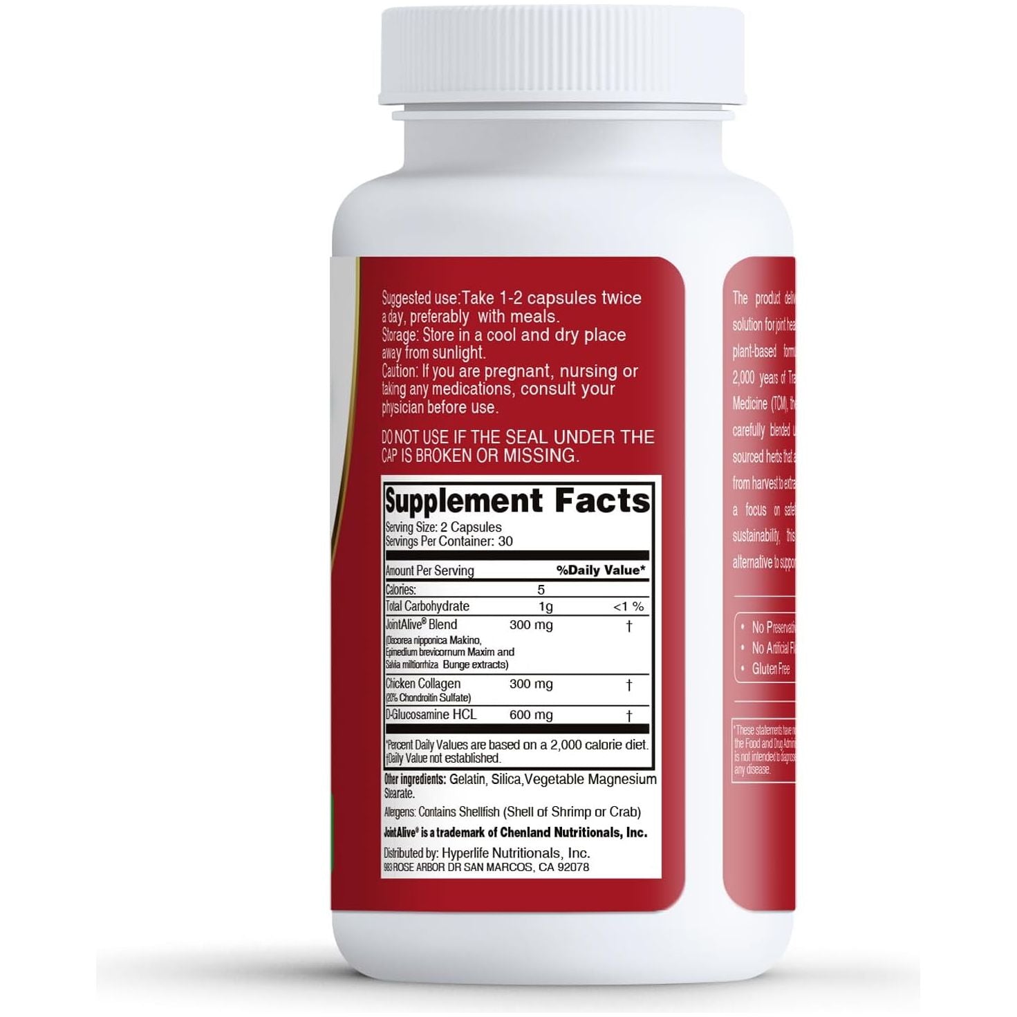 Jointalive Glucosamine Chondroitin, Joint Support Supplements ,30 Servings