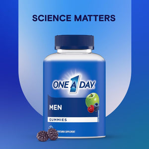 One a Day Men'S Multivitamin Gummies - Daily Gummy Vitamins for Men with Vitamin A, C, D, Zinc for Immune and Bone Health, Biotin for Energy Metabolism, Vitamin E, Selenium Antioxidants, 130 Gummies