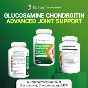 Dr. Berg Glucosamine Chondroitin MSM Turmeric & Boswellia - Advanced Joint Support with 1500 Mg Glucosamine Sulfate 120 Capsules