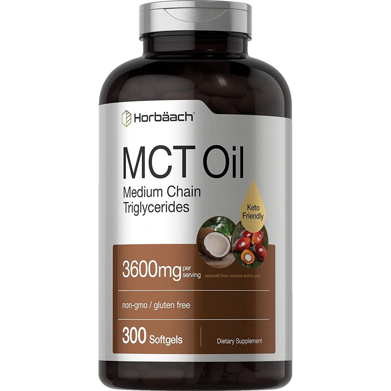 Horbäach Keto MCT Oil Capsules 3600Mg | 300 Softgels