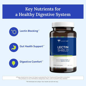 Gundry MD® Lectin Shield, Gut Health and Digestion Supplement, Supports Digestive Comfort, and Intestinal Health, 30 Day Supply