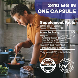 Fenugreek Capsules, 2410Mg per Capsule, 120 Count