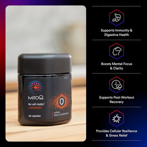 Mitoq Curcumin Advanced Coq10 Antioxidant - Supports Immunity, Digestive Health, & Cell Vitality (60 Capsules)
