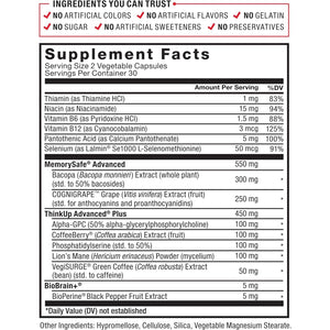 FORCE FACTOR Forebrain Advanced Brain Booster 60 Capsules