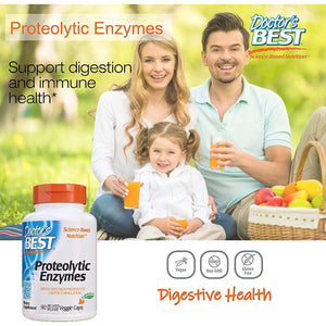 Doctor'S Best Proteolytic Enzymes, Digestion, Muscle, Joint, Non-Gmo, Gluten Free, Vegetarian, 90 Veggie Caps