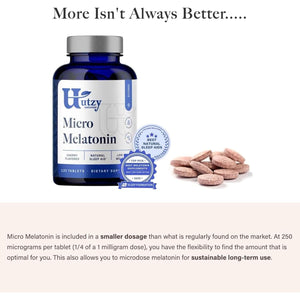 Micro Melatonin 250Mcg | with Natural Cherry | Safe for Kids | 120 Tablets
