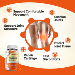 Glucosamine Chondroitin Gummies Sugar Free, Joint Support Gummies Supplements, 1500Mg Glucosamine Chewables with MSM Turmeric, 120 Count