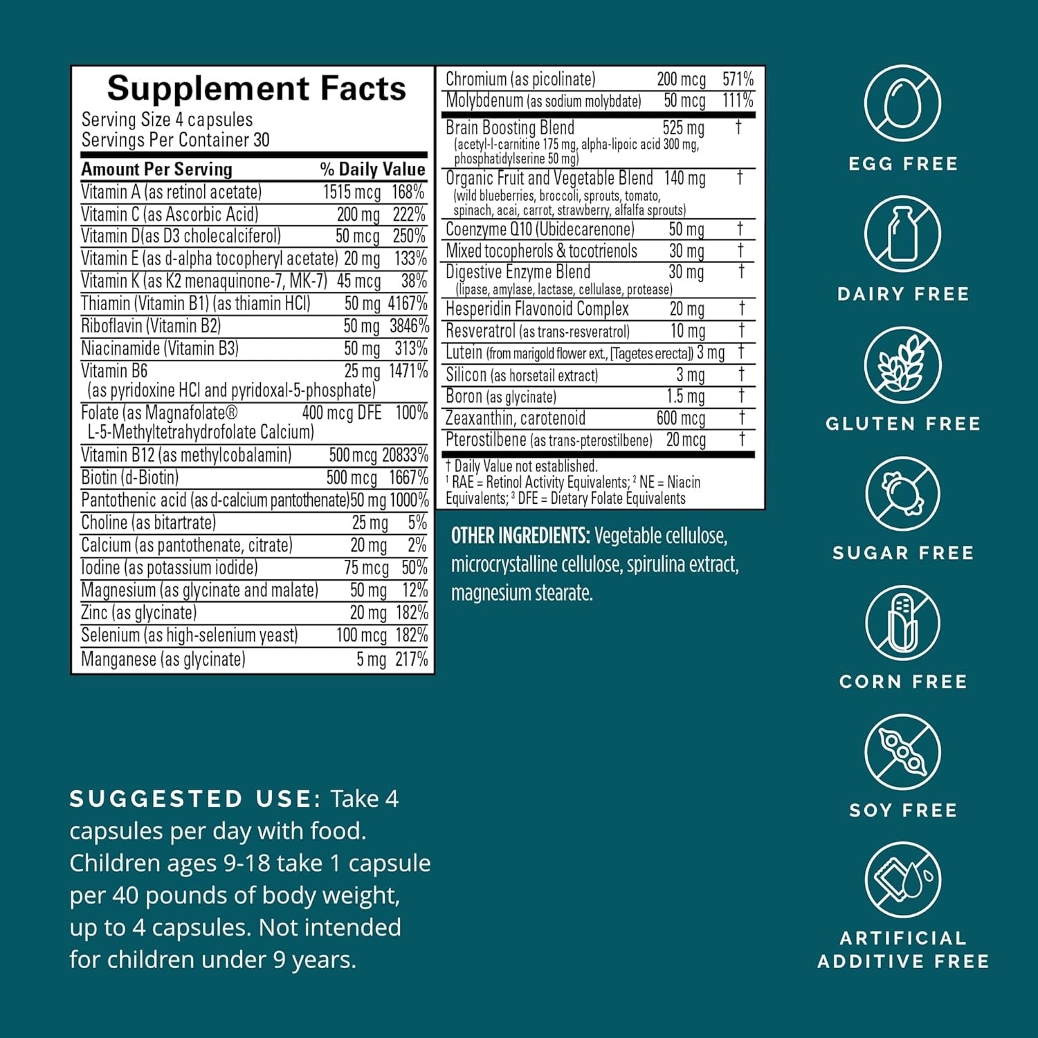 Dr Amen Brainmd Neurovite plus - Multivitamin & Mineral Supplement- 30 Servings