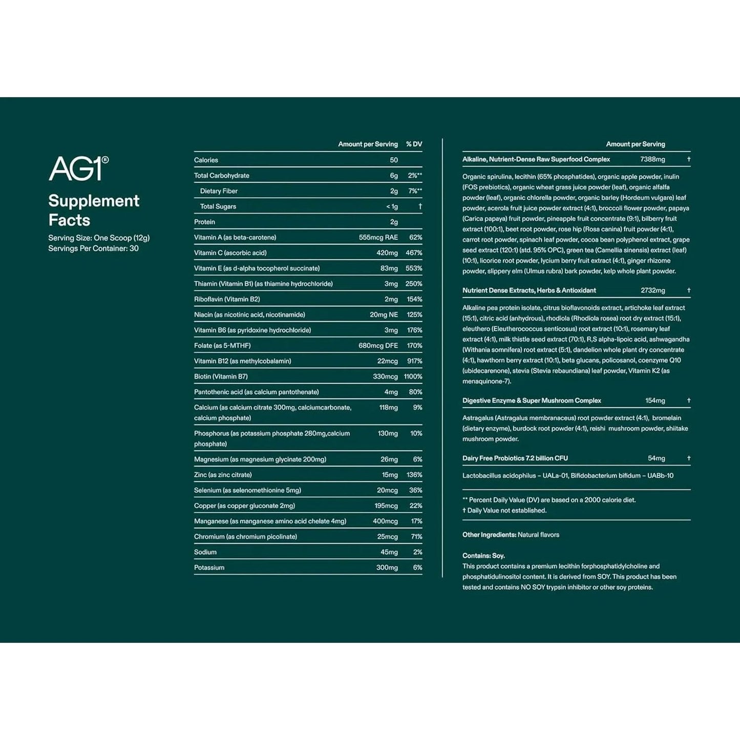 AG1 Greens Powder Supplement | Improve Gut Health