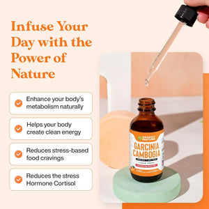 Garcinia Cambogia - Appetite Suppressant for Weight Loss - 2 Fl. Oz. Natural Raspberry Mango