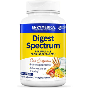 Enzymedica Digest Spectrum, Digestive Enzymes for Multiple Food Intolerances, 30 Count