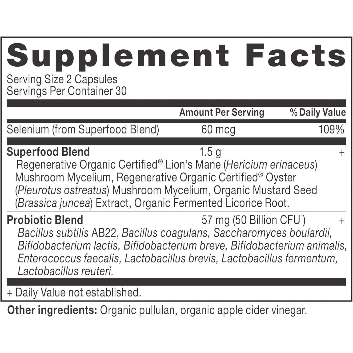 Ancient Nutrition Regenerative Organic Certified Probiotics, for Healthy Digestion and Immune System Function Support, 50 Billion Cfus* 60 Count