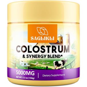 Colostrum Powder Supplement 5,000 Mg with Prebiotics, Probiotics, Lactoferrin & PRP, 30 Servings.