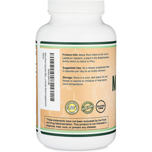 Maca Root Capsules 300 Count 1,000Mg Grown in Peru (For Energy, Performance, Motivation) by Double Wood