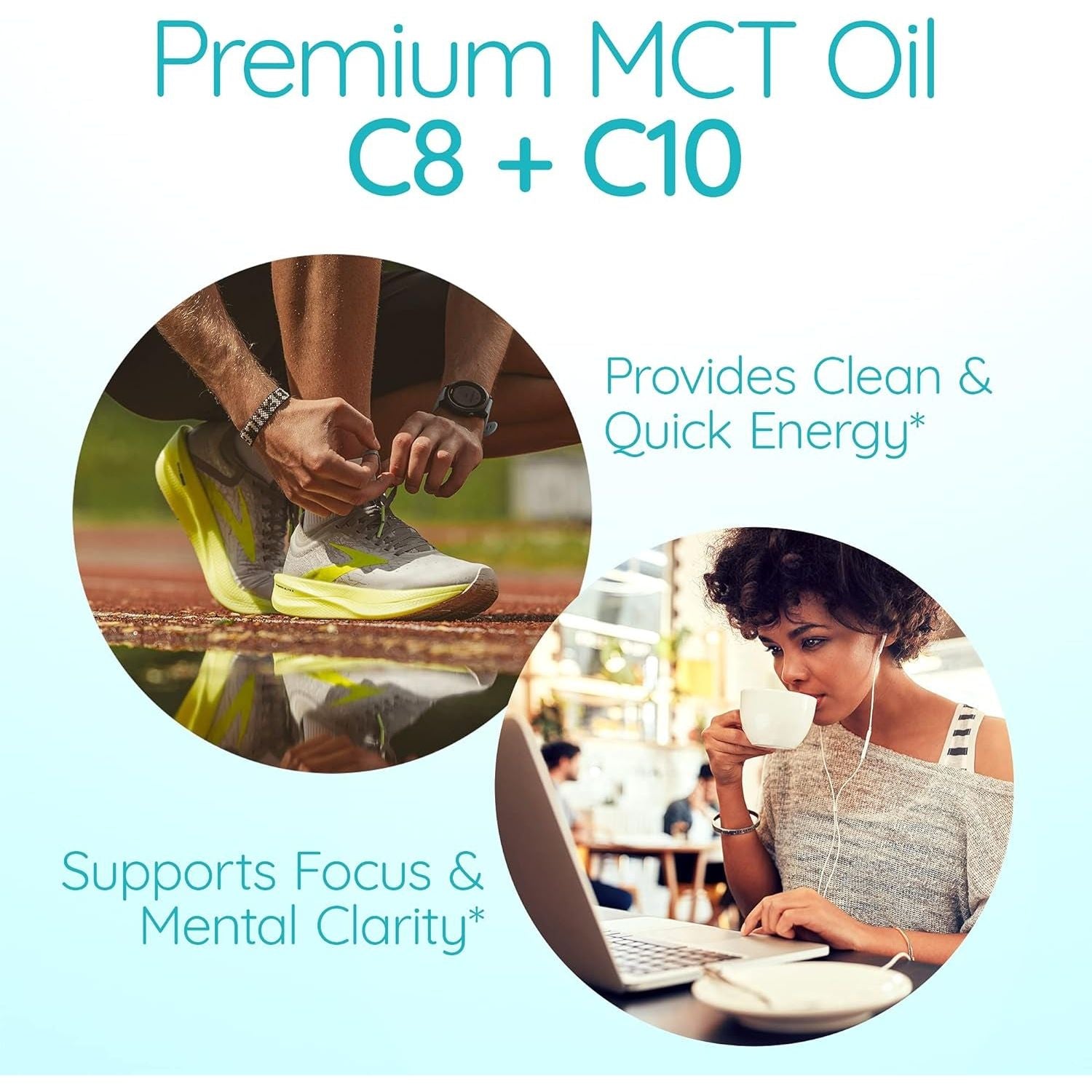 AS-IS Simply Premium MCT Oil C8 & C10 | Unflavored | Quick Clean Energy | 32 Fl Oz (63 Servings)