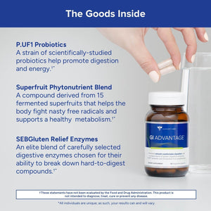 Gundry MD GI Advantage Gut Supplement with Probiotics, Digestive Enzymes - (30 Servings)