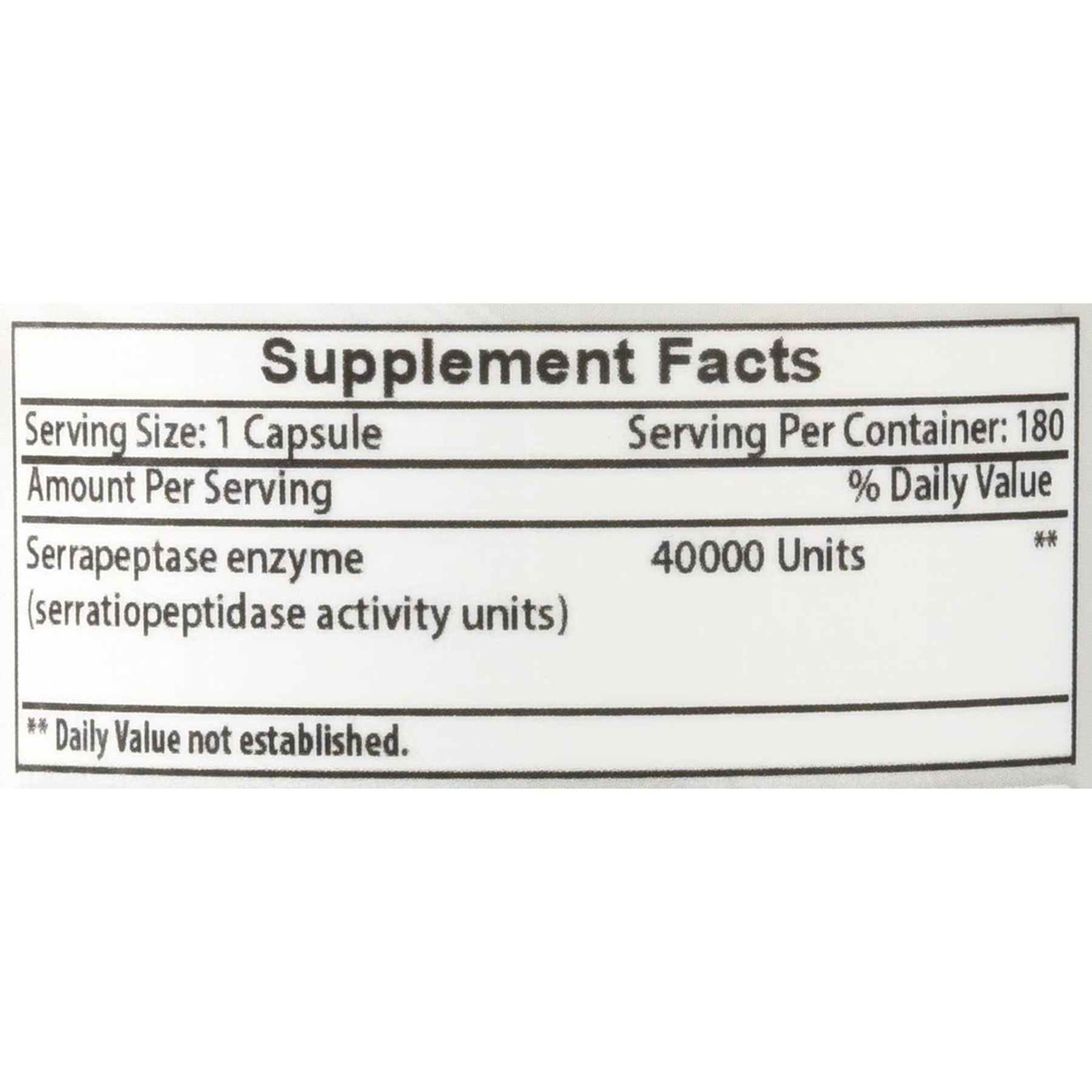 Best Naturals Serrapeptase 40000 Spus 180 Capsules