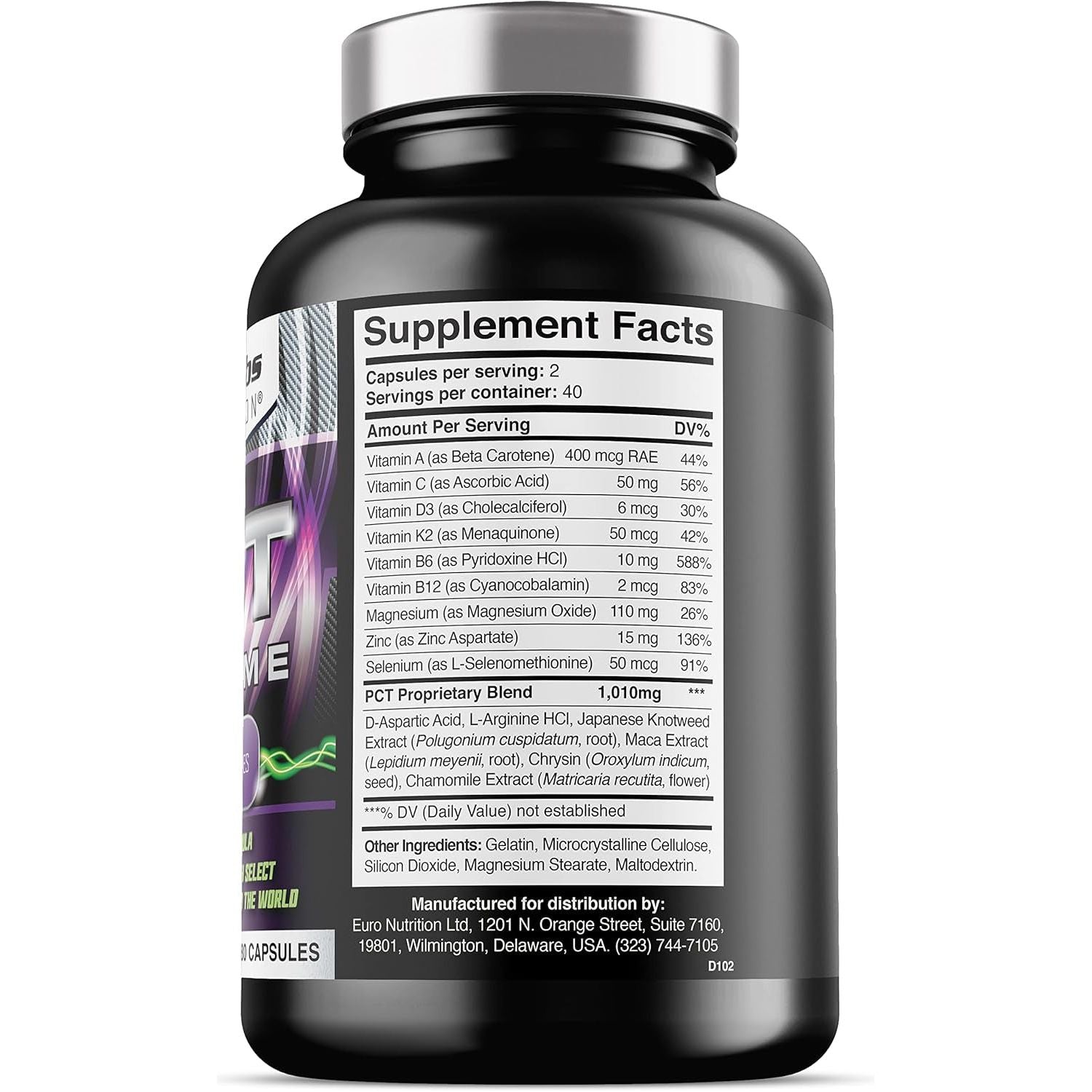 Iron Labs Nutrition PCT Xtreme - PCT Supplement for Men - 4 Week Course - Post Cycle Support Booster (80 Capsules)