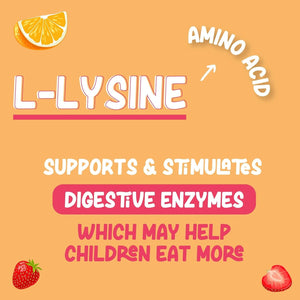 Appetite Booster Weight Gainer for Kids, 16 Fl Oz, Natural Orange Strawberry by Llorens Wellness