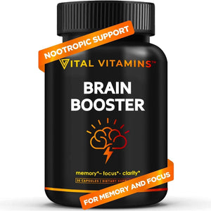 Vital Vitamins Nootropic Brain Supplement - for Memory, Focus, Clarity, & Energy - 30 Capsules