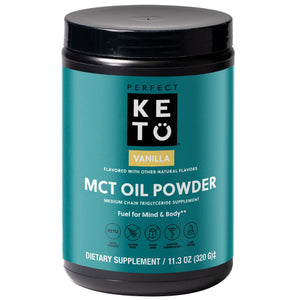 Perfect Keto 7G MCT Oil Powder, Medium Chain Triglycerides Supplement, 30 Servings