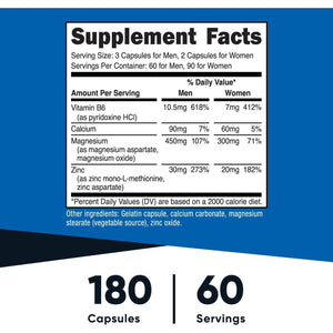 Nutricost ZMA 180 Capsules - Non-Gmo and Gluten Free ZMA Supplement