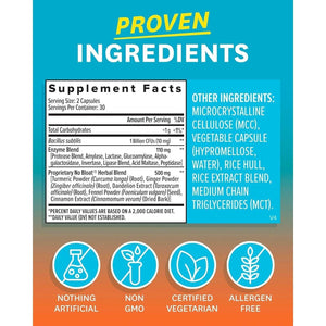 Zenwise Health NO Bloat Probiotics for Women and Men Digestive Health 60 Count.