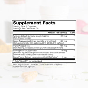 Pure Therapro Rx Nrf2 Boost - Antioxidant Supplement to Reduce Oxidative Stress, Made in USA (60 Vegan Capsules)