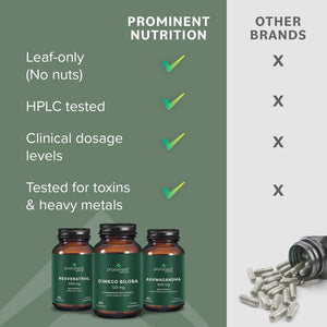 Prominent Nutrition Ginkgo Biloba 120Mg to Help Support Memory & Focus 60 Day Supply