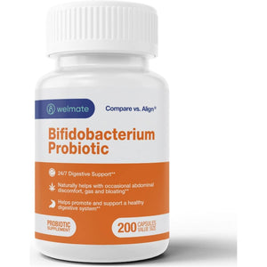 WELMATE Bifidobacterium | Probiotic Supplement | Supports Gut Health | Immune Support 200 Count