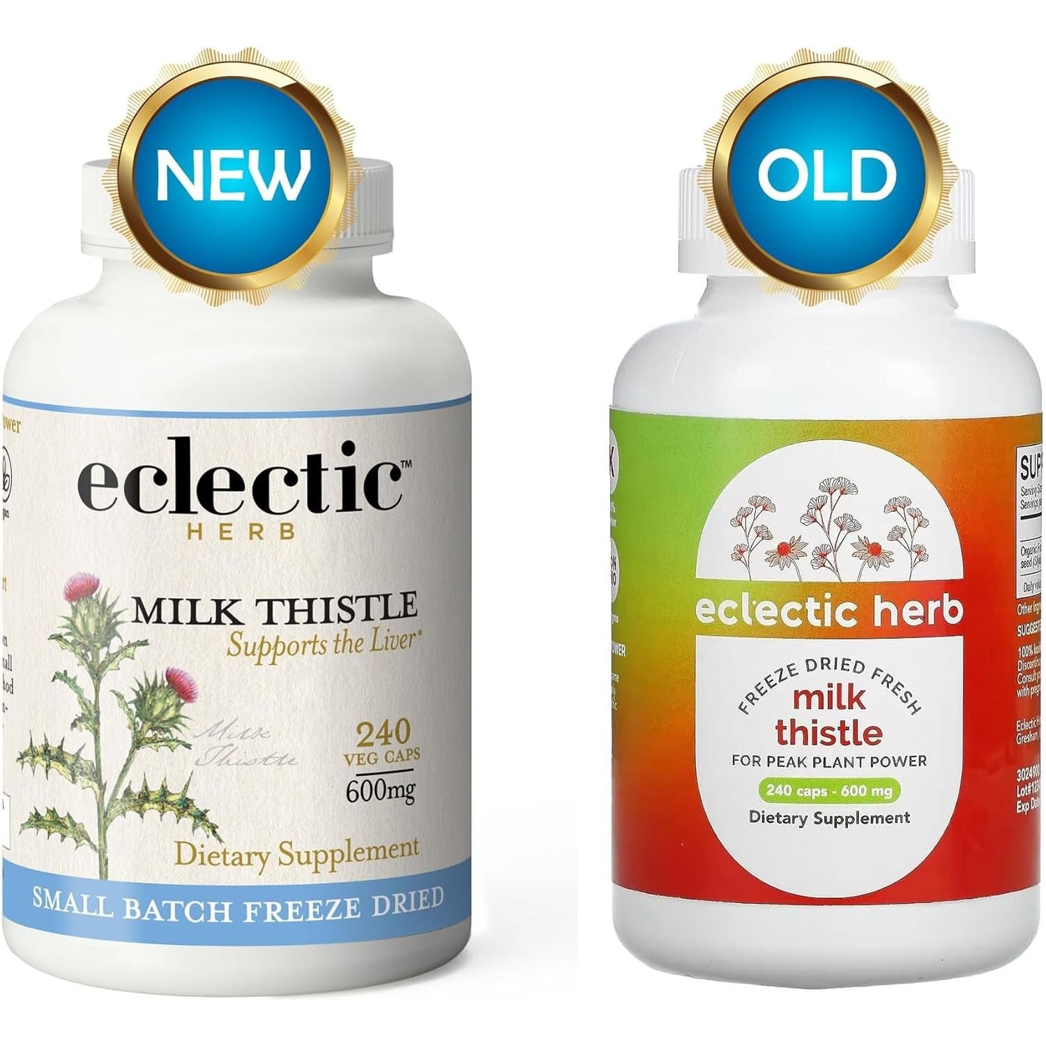 Eclectic Institute Raw Freeze-Dried Non-Gmo Milk Thistle | with Silymarin for Liver Support - Detox, Cleanse & Maintain | 240 CT